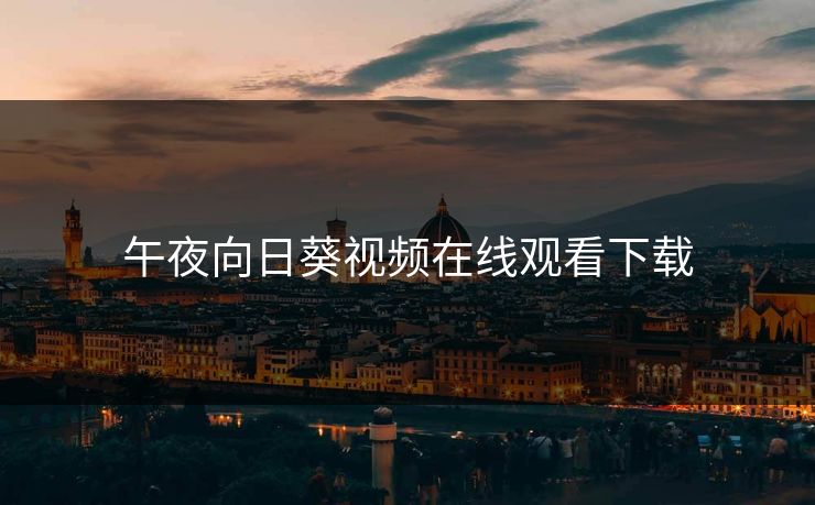 午夜向日葵视频在线观看下载