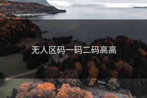 无人区码一码二码高高