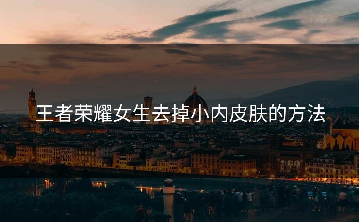 王者荣耀女生去掉小内皮肤的方法 王者荣耀女生去掉小内皮肤的方法